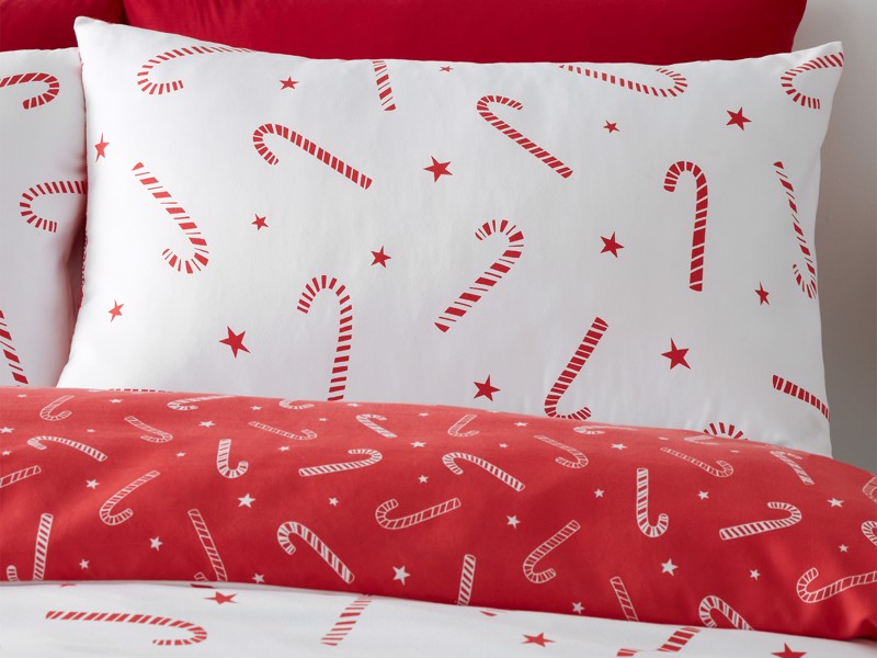 Catherine Lansfield Christmas Candy Cane Duvet Cover Set5