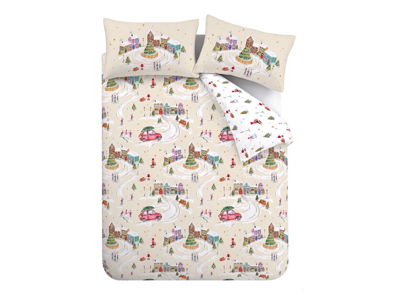 Catherine Lansfield Christmas Town Duvet Cover Set5