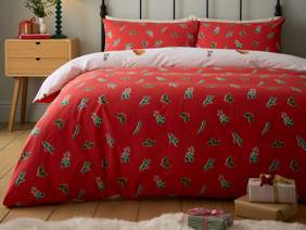 Catherine Lansfield Christmas Robins Duvet Cover Set4