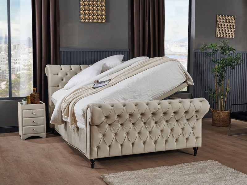 Land Of Beds Winchester Fabric Ottoman Bed3