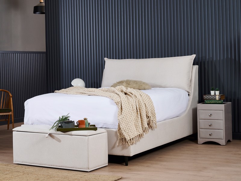 Land Of Beds Amalfi Fabric Double Ottoman Bed1