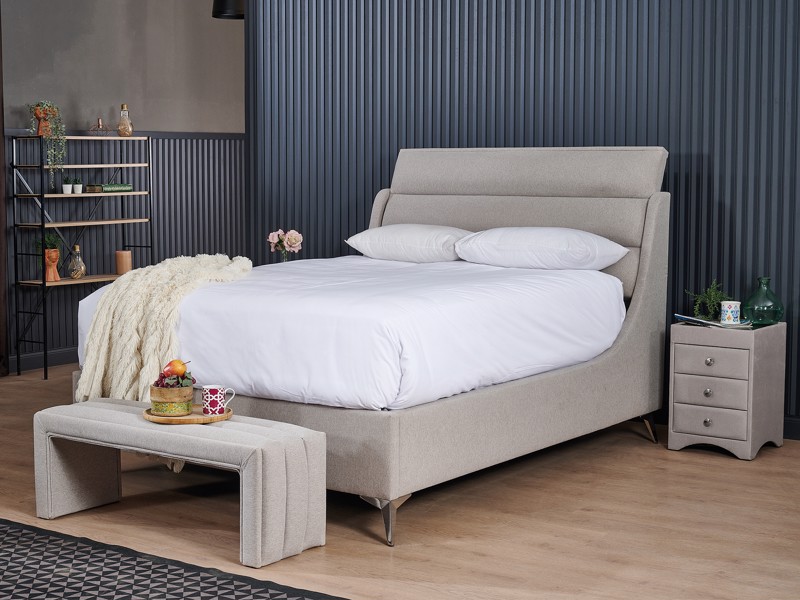 Land Of Beds Sorento Fabric Super King Size Ottoman Bed1