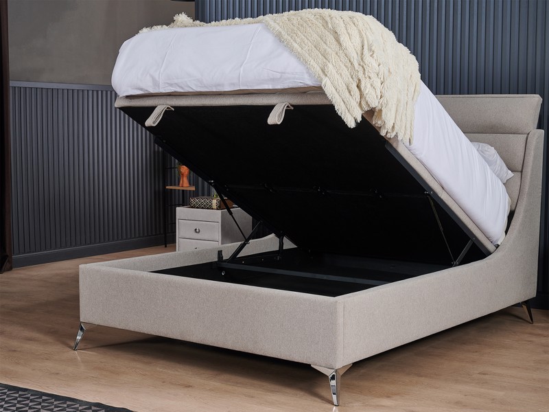 Land Of Beds Sorento Fabric Ottoman Bed3