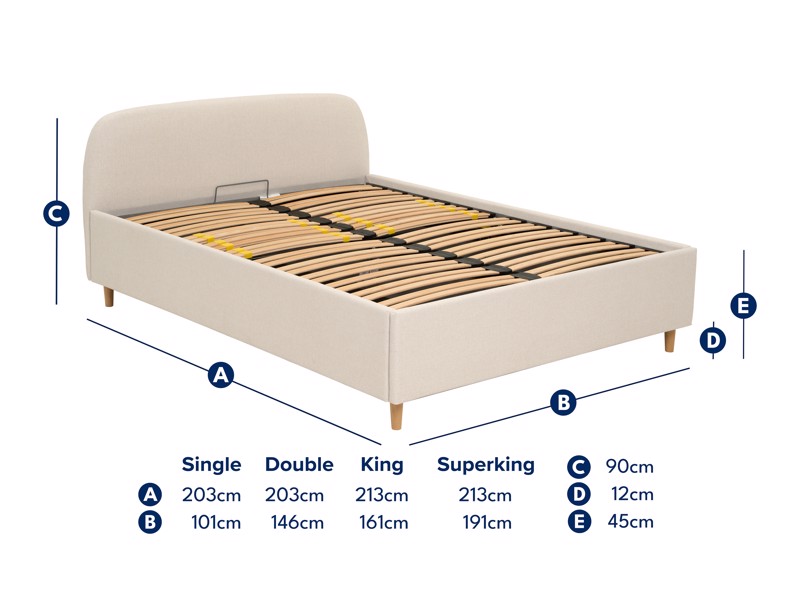 Dormeo Minimo Fabric Super King Size Ottoman Bed5