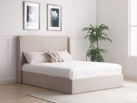 Land Of Beds Eden Beige Fabric Ottoman Bed1