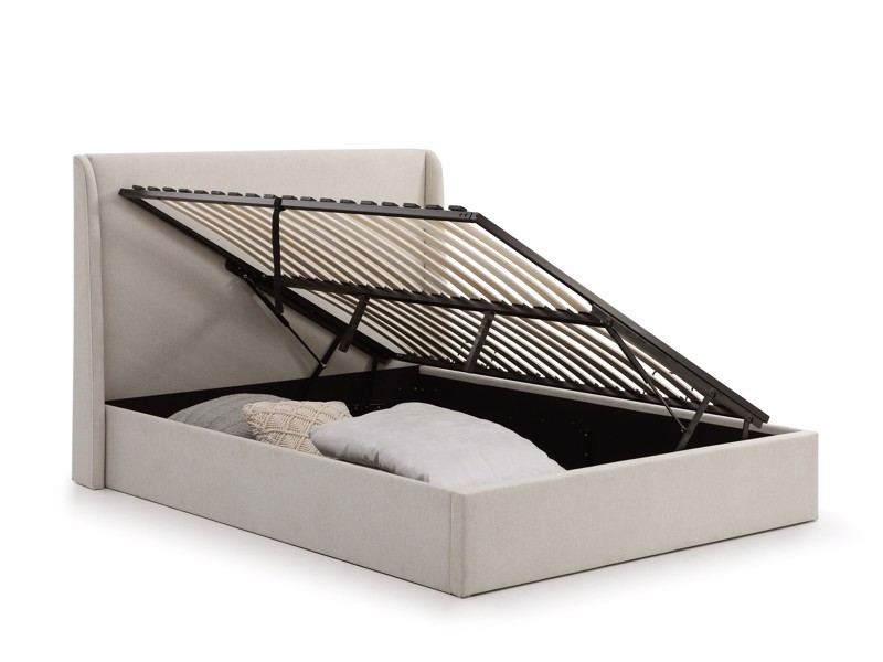 Land Of Beds Eden Beige Fabric Ottoman Bed7