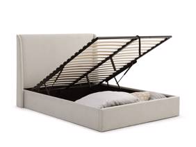 Land Of Beds Eden Beige Fabric Ottoman Bed6