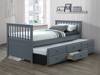 Land Of Beds Sorrento Grey Wooden Guest Bed1