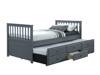 Land Of Beds Sorrento Grey Wooden Guest Bed3