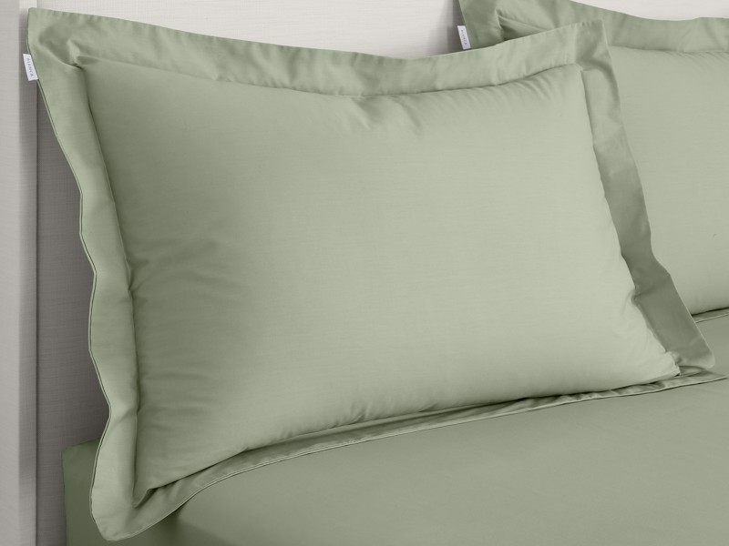 Bianca Fine Linens Cotton Sage Pair of Oxford Pillowcases3