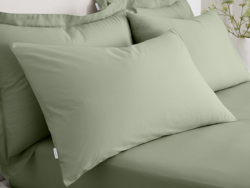 Bianca Fine Linens Cotton Sage Pair of Oxford Pillowcases7