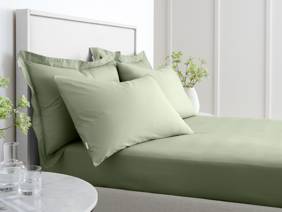 Bianca Fine Linens Cotton Sage Pillowcases1