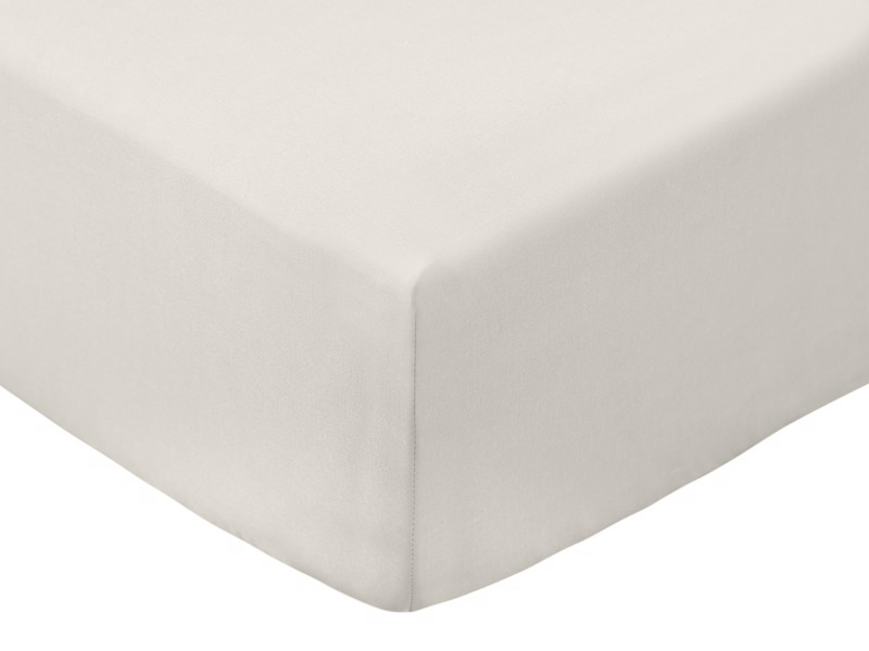 Bianca Fine Linens Cotton Cream Fitted Bed Sheet1