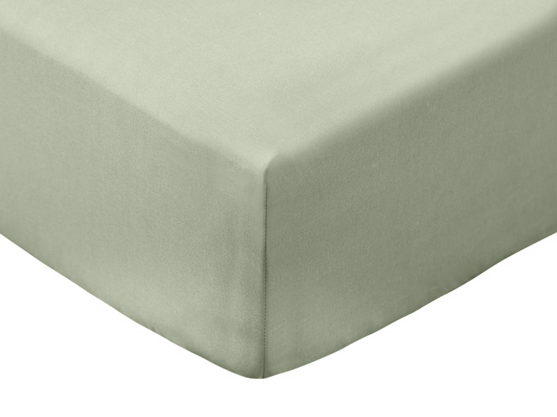 Bianca Fine Linens Cotton Sage Fitted Sheet1