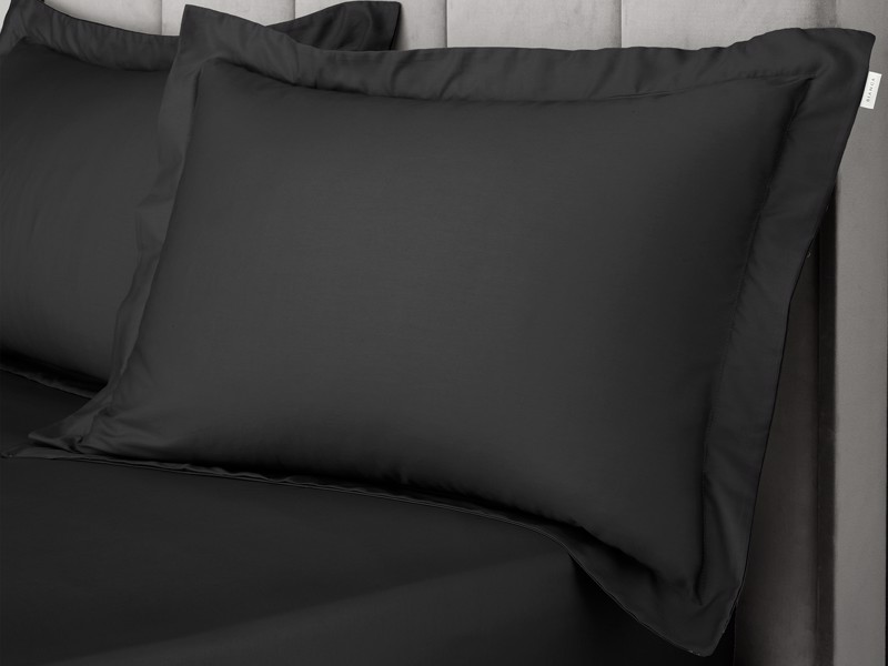 Bianca Fine Linens Cotton Sateen Black Pillowcases3