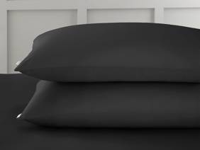 Bianca Fine Linens Cotton Sateen Black Pillowcases3