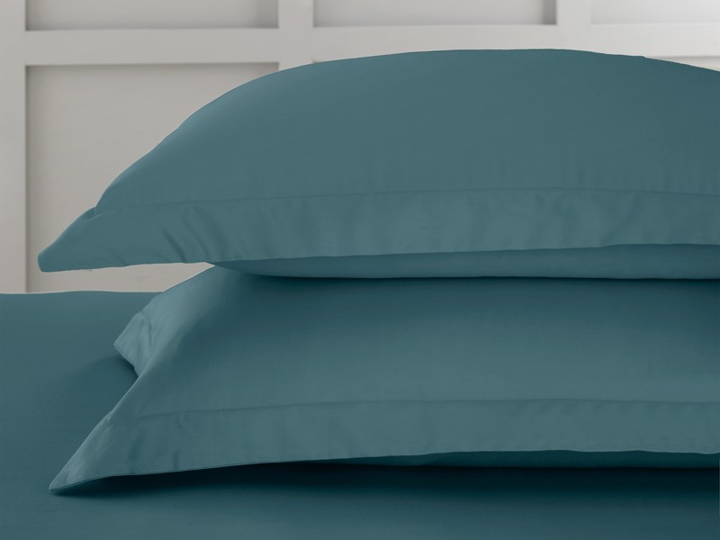 Bianca Fine Linens Cotton Sateen Teal Pillowcases2