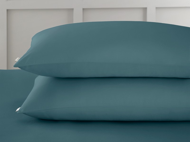 Bianca Fine Linens Cotton Sateen Teal Pillowcases3
