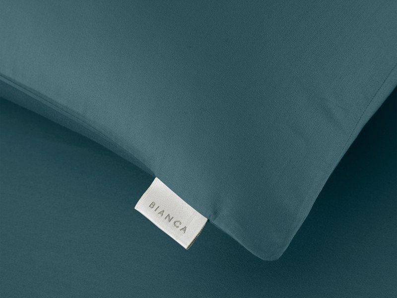 Bianca Fine Linens Cotton Sateen Teal Pillowcases6