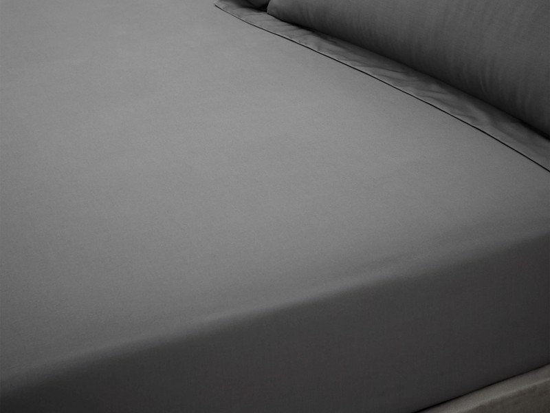 Bianca Fine Linens Egyptian Cotton Charcoal Fitted Sheet2