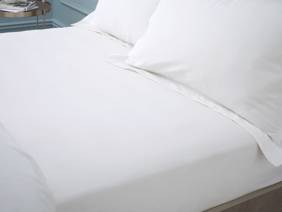 Bianca Fine Linens Egyptian Cotton White Fitted Bed Sheet2