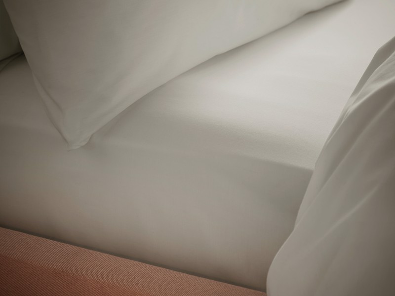 Bianca Fine Linens Cotton Tencel Natural Fitted Sheet2