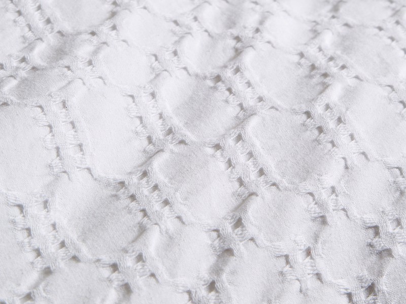 Bianca Fine Linens Waffle Cotton Circles White Single Duvet Cover Set4