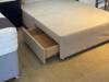 Relyon Double Size - CLEARANCE - Ex-Showroom - Beige Modern Headboard and Double Bed Base2