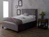 Land Of Beds Double Size - CLEARANCE - Ex-Showroom Carina Silver Fabric Double Bed Frame1