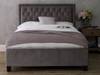 Land Of Beds Double Size - CLEARANCE - Ex-Showroom Carina Silver Fabric Double Bed Frame3