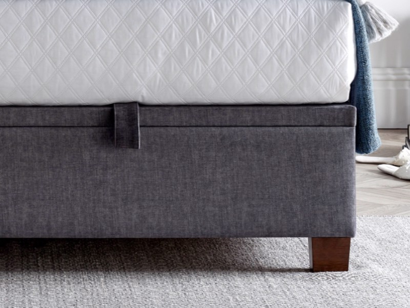 Land Of Beds Kennedy Vogue Grey Fabric Super King Size Ottoman Bed3