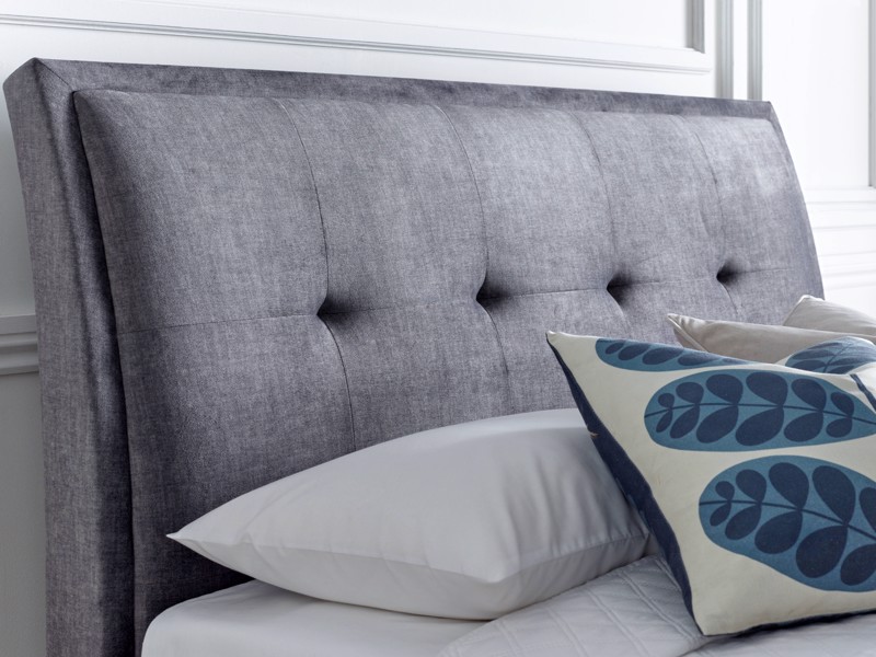 Land Of Beds Kennedy Vogue Grey Fabric Super King Size Ottoman Bed4