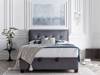 Land Of Beds Kennedy Vogue Grey Fabric Super King Size Ottoman Bed1