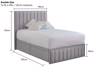 Land Of Beds Lunar Grand Fabric Double Bed Frame8