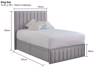 Land Of Beds Lunar Grand Fabric Double Bed Frame9