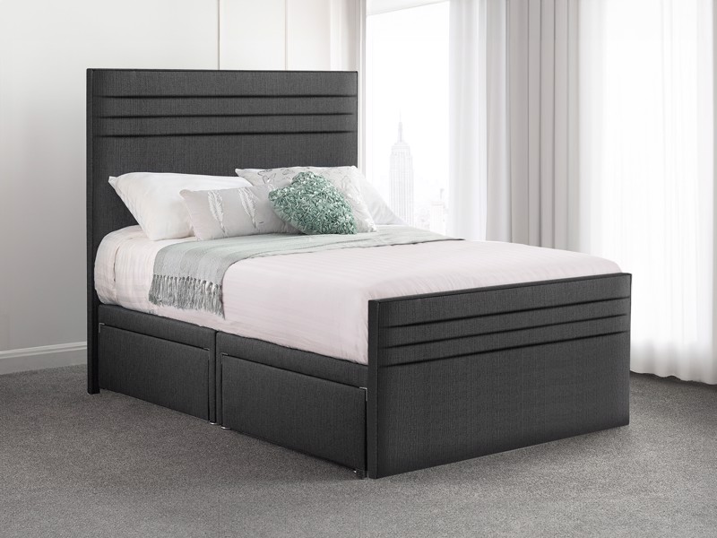 Land Of Beds Marina Fabric Double Bed Frame1