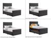 Land Of Beds Marina Fabric Double Bed Frame7