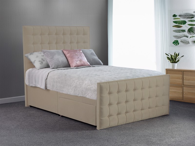 Land Of Beds Talia Fabric Super King Size Bed Frame1