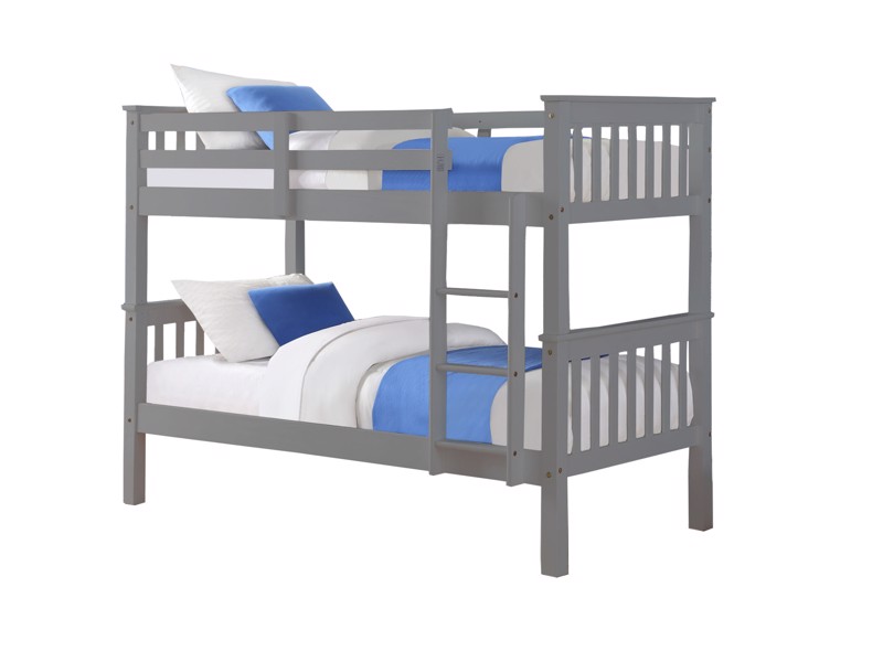 Land Of Beds Eliot Grey Wooden Bunk Bed3