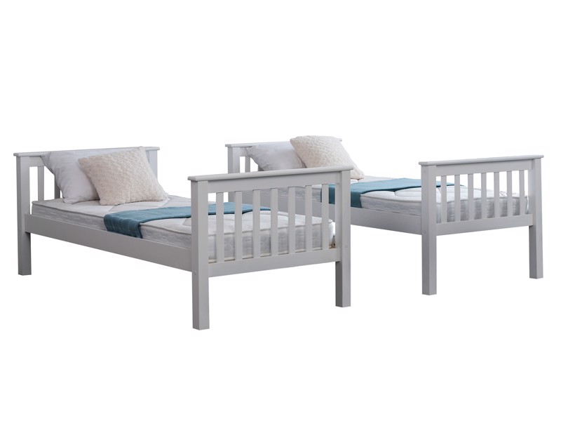 Land Of Beds Eliot Grey Wooden Bunk Bed5