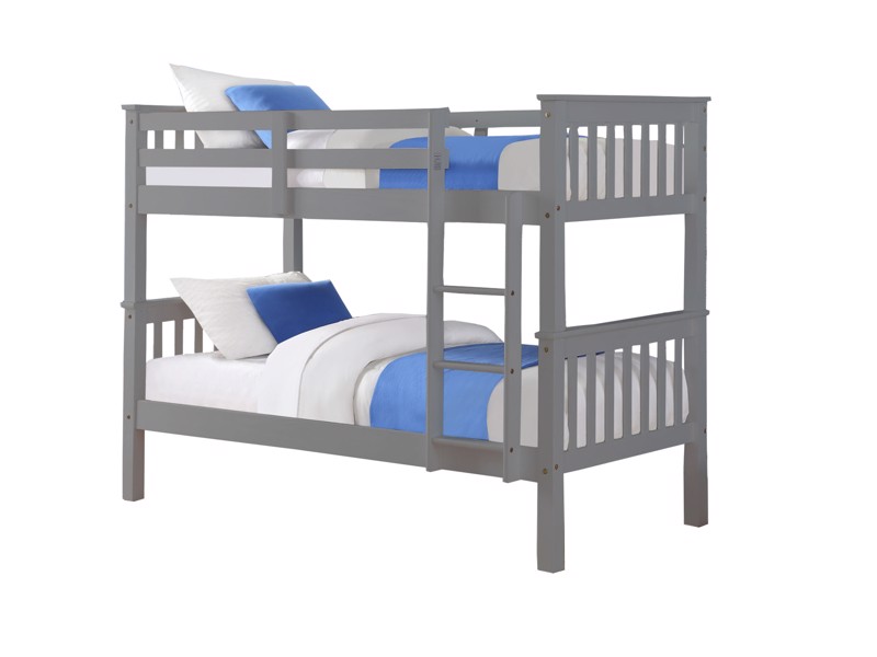 Land Of Beds Eliot Grey Wooden Bunk Bed2