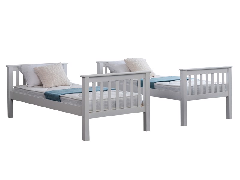 Land Of Beds Eliot Grey Wooden Bunk Bed4