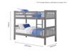 Land Of Beds Eliot Grey Wooden Bunk Bed6