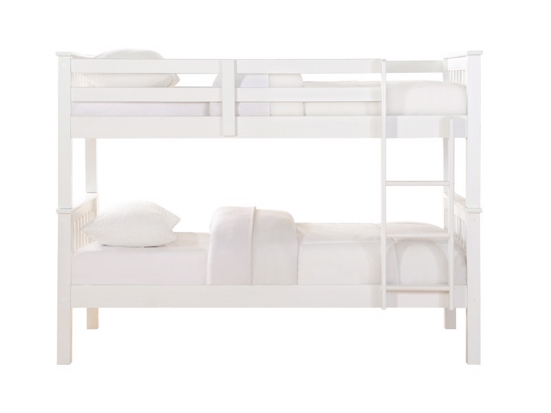 Land Of Beds Eliot White Wooden Bunk Bed3