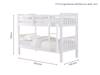 Land Of Beds Eliot White Wooden Single Bunk Bed6