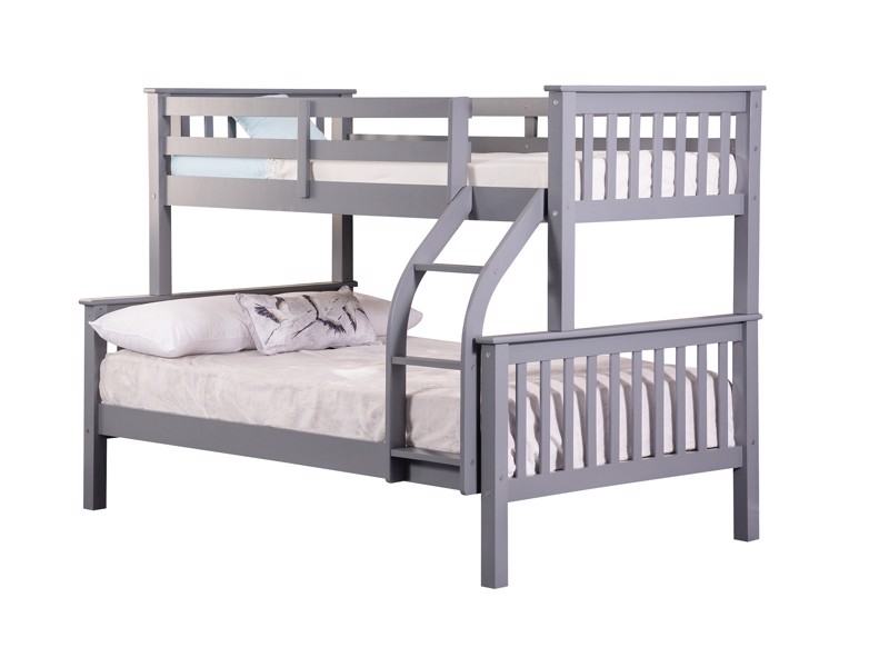 Land Of Beds Orwell Grey Wooden Bunk Bed3