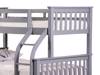 Land Of Beds Orwell Grey Wooden Bunk Bed2