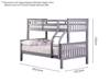 Land Of Beds Orwell Grey Wooden Bunk Bed5