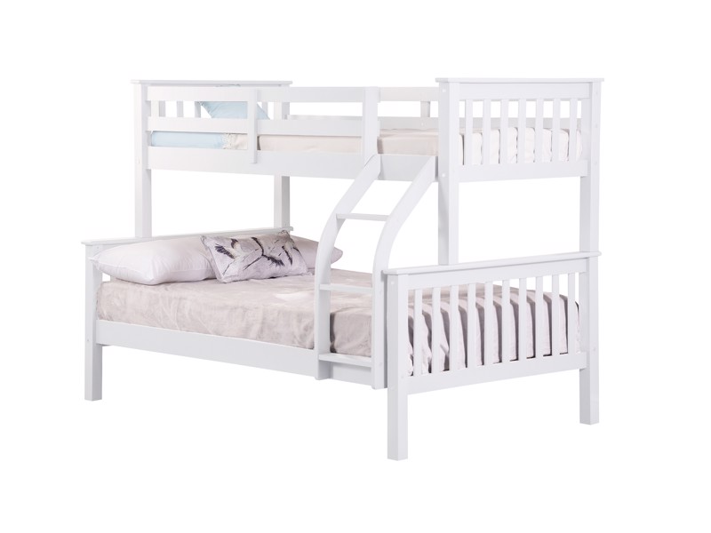 Land Of Beds Orwell White Wooden Bunk Bed3