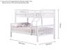 Land Of Beds Orwell White Wooden Bunk Bed6